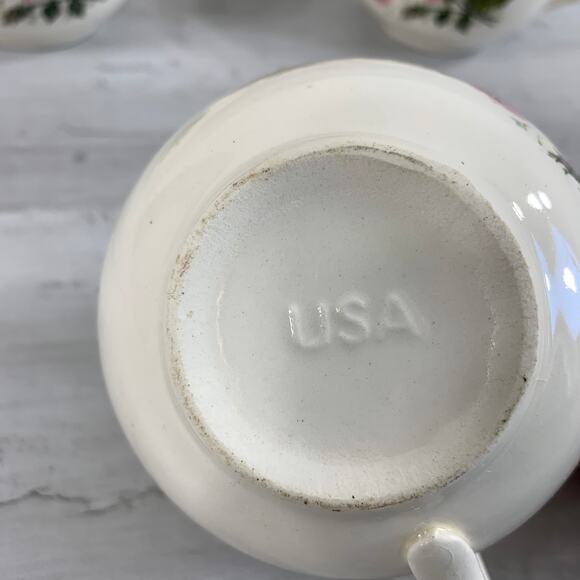 Vintage Hall Superior Quality Heather Rose Teacups Set of 4 - Picture 3 of 12